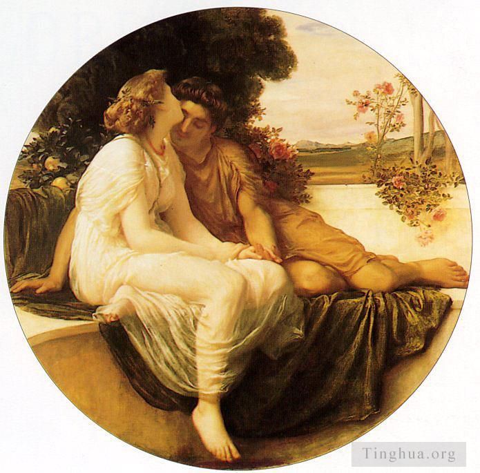 Frederic Leighton Oil Painting - Acme and Septimus 1868