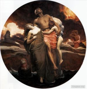 Artist Frederic Leighton's Work - And the sea gave up the dead which were in it 1891