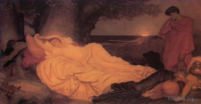 Frederic Leighton Oil Painting - Cymon and Iphigenia