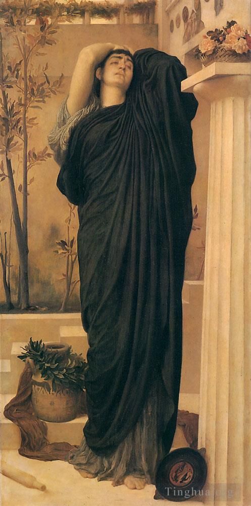 Frederic Leighton Oil Painting - Electra at the Tomb of Agamemnon 1868