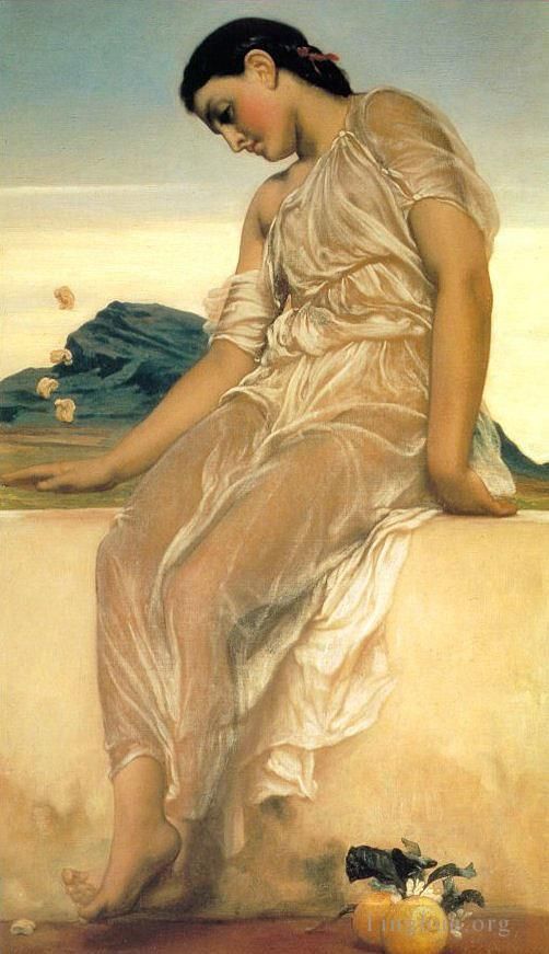 Frederic Leighton Oil Painting - Girl