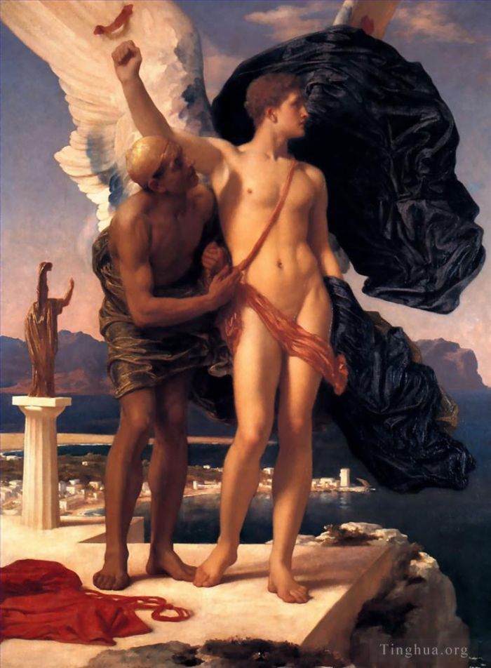 Frederic Leighton Oil Painting - Icarus