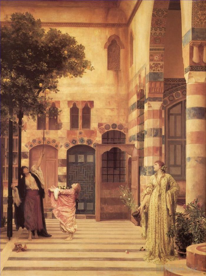 Frederic Leighton Oil Painting - Old Damascus Jews Quarter