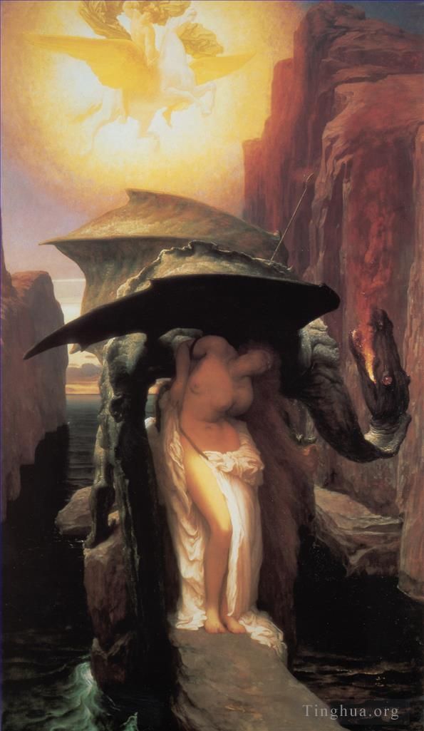 Frederic Leighton Oil Painting - Perseus and Adromeda