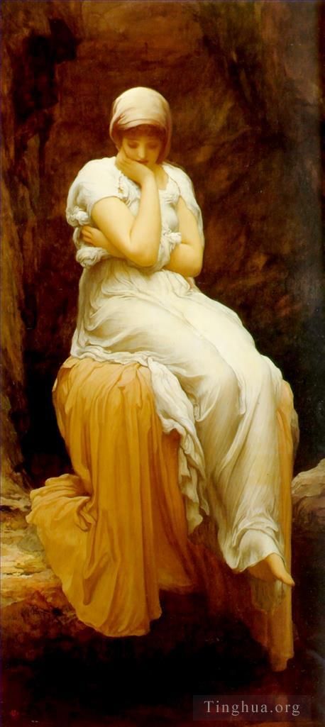 Frederic Leighton Oil Painting - Seated