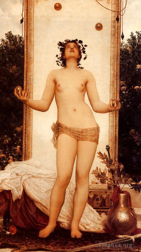 Frederic Leighton Oil Painting - The Antique Juggling Girl