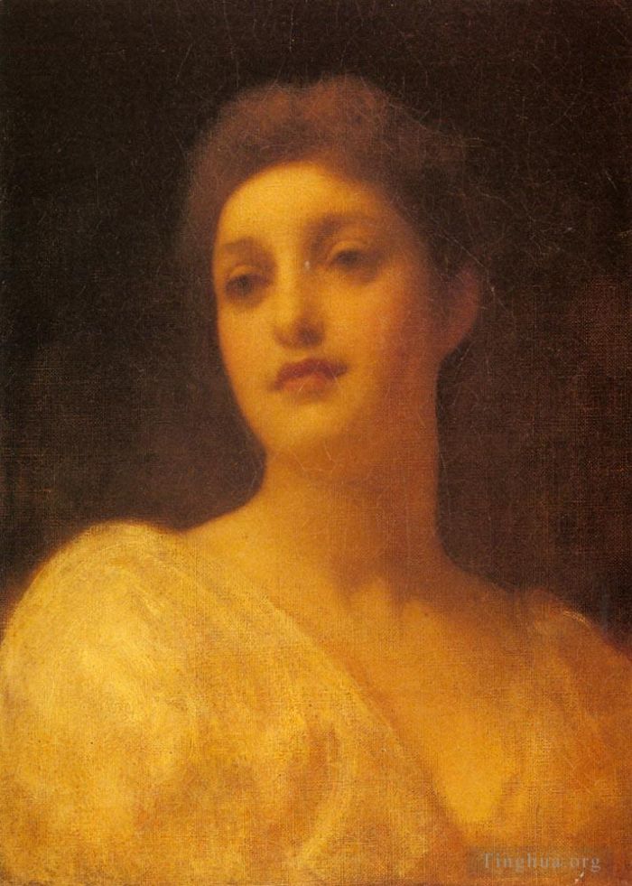 Frederic Leighton Oil Painting - The Head Of A Girl