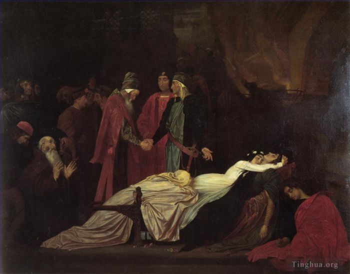 Frederic Leighton Oil Painting - The Reconciliation of the Montagues and the Capulets
