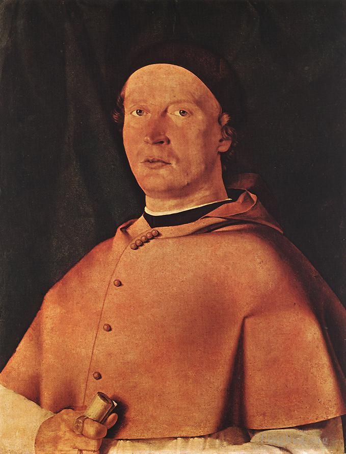 Lorenzo Lotto Oil Painting - Bishop Bernardo de Rossi