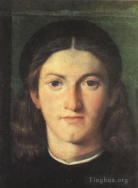 Lorenzo Lotto Oil Painting - Head of a Young Man