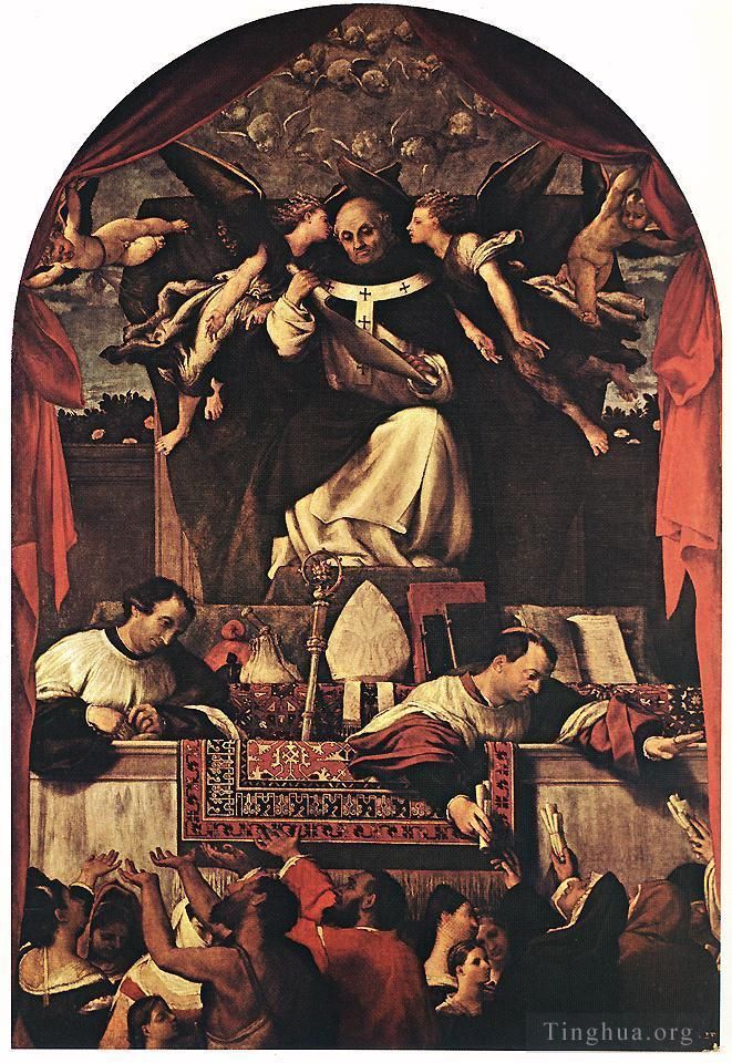 Lorenzo Lotto Oil Painting - The Alms of St Anthony 1542
