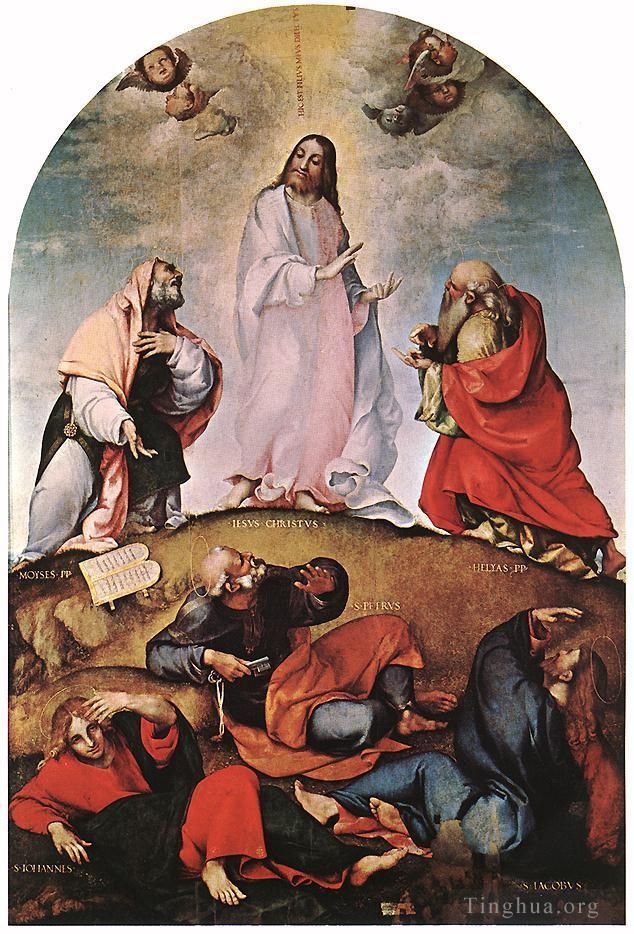 Lorenzo Lotto Oil Painting - Transfiguration 1510