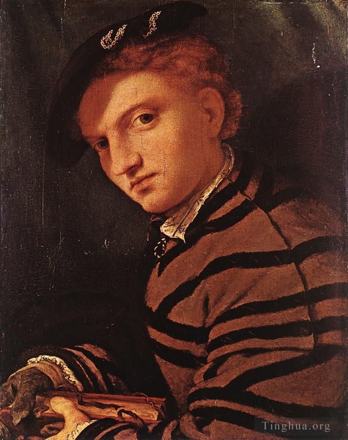 Lorenzo Lotto Oil Painting - Young Man with Book 1525