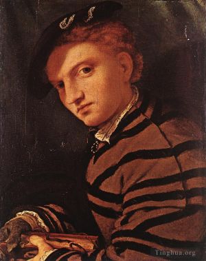 Artist Lorenzo Lotto's Work - Young Man with Book 1525
