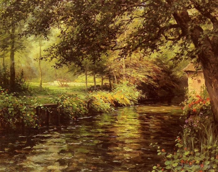 Louis Aston Knight Oil Painting - A Sunny Morning at Beaumont Le Roger