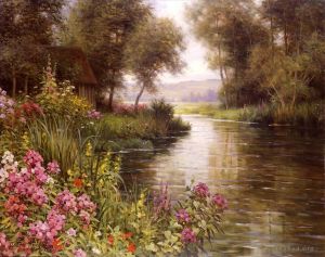 Artist Louis Aston Knight's Work - Fleur au bord de la riviere