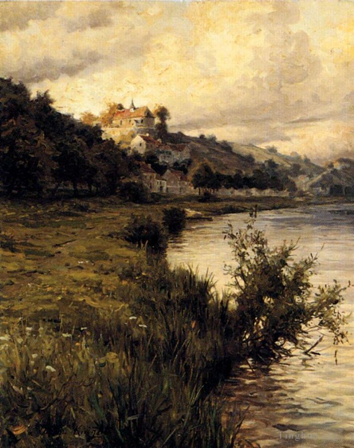 Louis Aston Knight Oil Painting - Hilltop Chateau