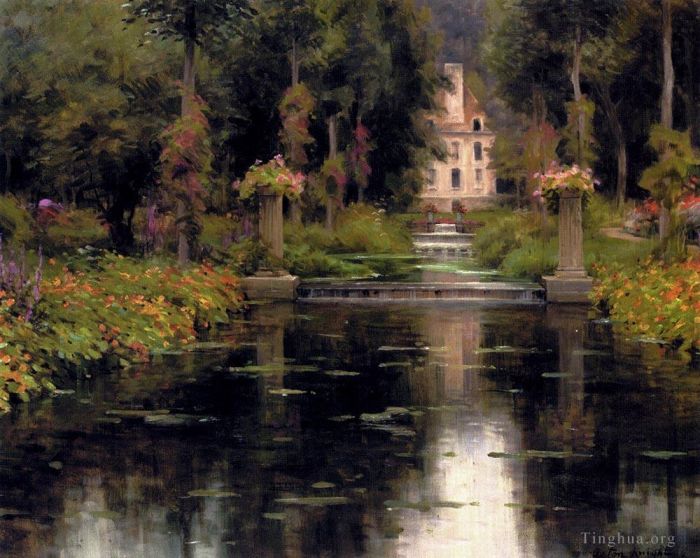 Louis Aston Knight Oil Painting - View Of A Chateaux