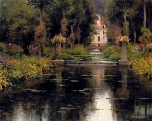 Artist Louis Aston Knight's Work - View Of A Chateaux