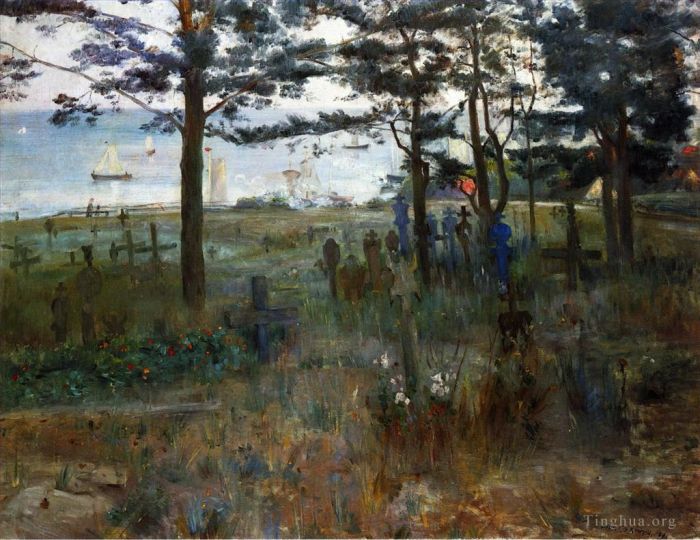 Lovis Corinth Oil Painting - Fishermens Cemetery at Nidden