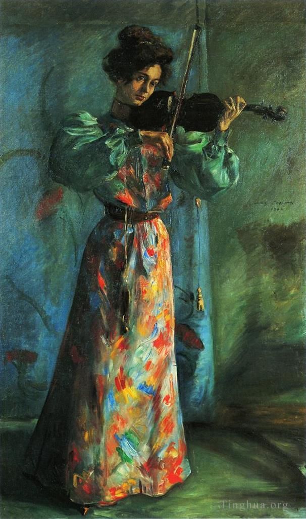 Lovis Corinth Oil Painting - The Violinist