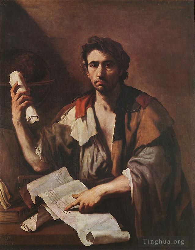 Luca Giordano Oil Painting - A Cynical Philospher