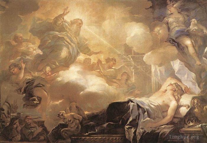Luca Giordano Oil Painting - Dream Of Solomon