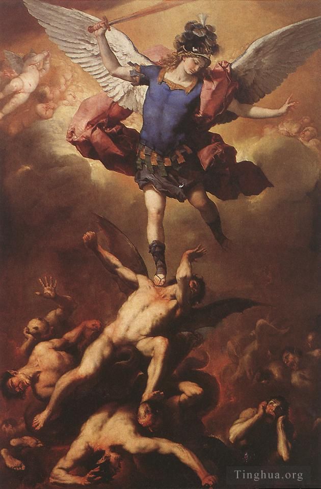 Luca Giordano Oil Painting - The Fall Of The Rebel Angels
