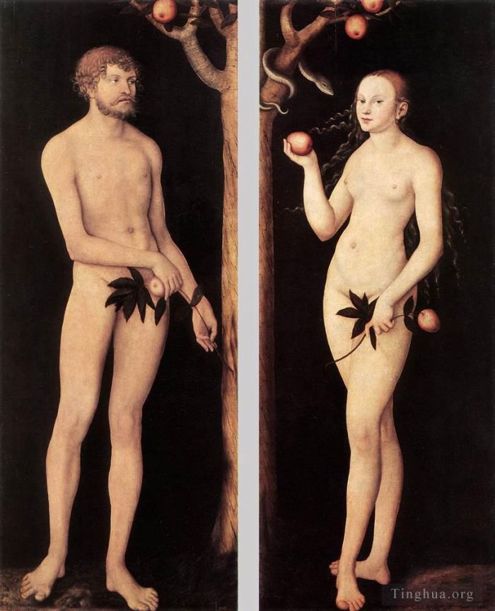 Lucas Cranach the Elder Oil Painting - Adam And Eve 1531