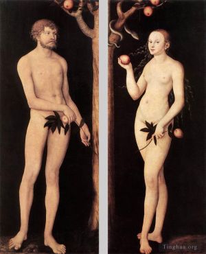 Artist Lucas Cranach the Elder's Work - Adam And Eve 1531