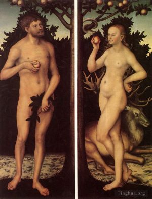 Artist Lucas Cranach the Elder's Work - Adam And Eve 2