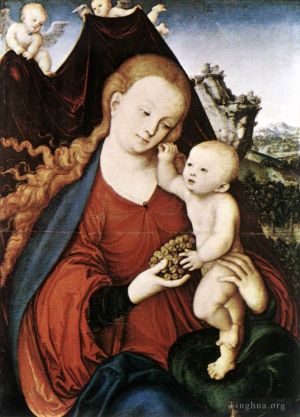 Artist Lucas Cranach the Elder's Work - Madonna And Child