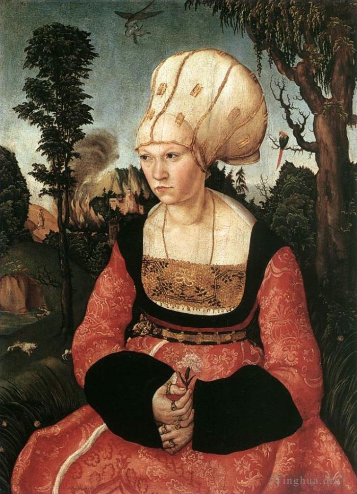 Lucas Cranach the Elder Oil Painting - Portrait Of Anna Cuspinian