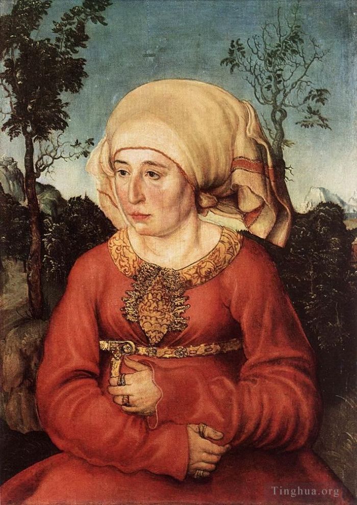 Lucas Cranach the Elder Oil Painting - Portrait Of Frau Reuss