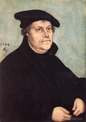 Artist Lucas Cranach the Elder's Work - Portrait Of Martin Luther