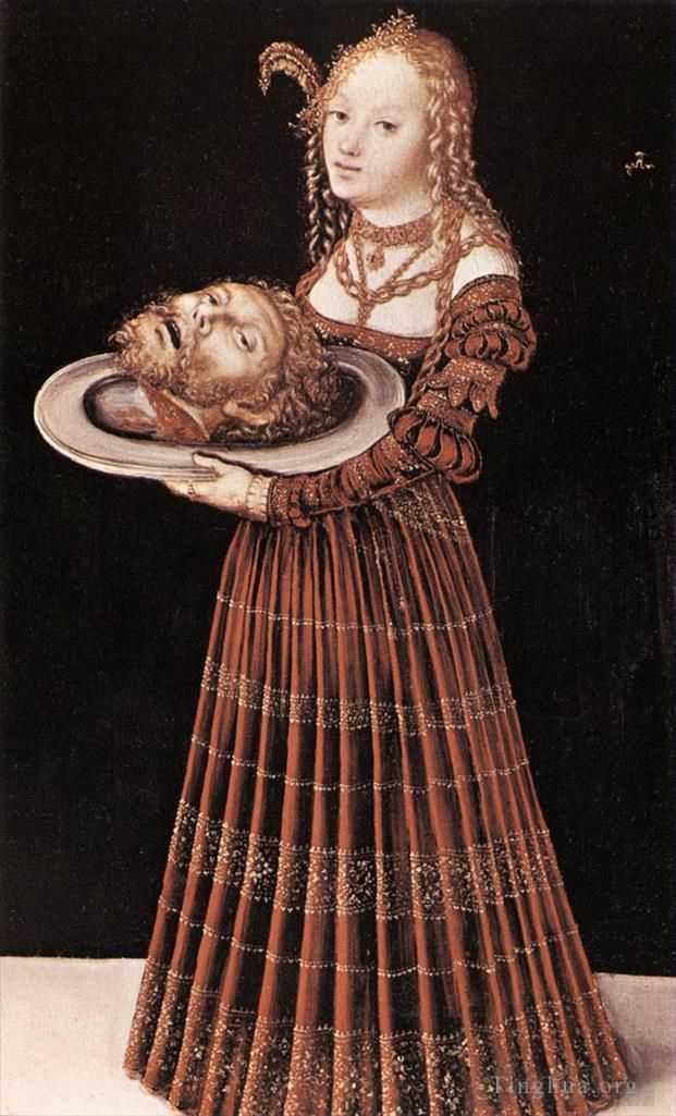 Lucas Cranach the Elder Oil Painting - Salome With Head Of St John The Baptist