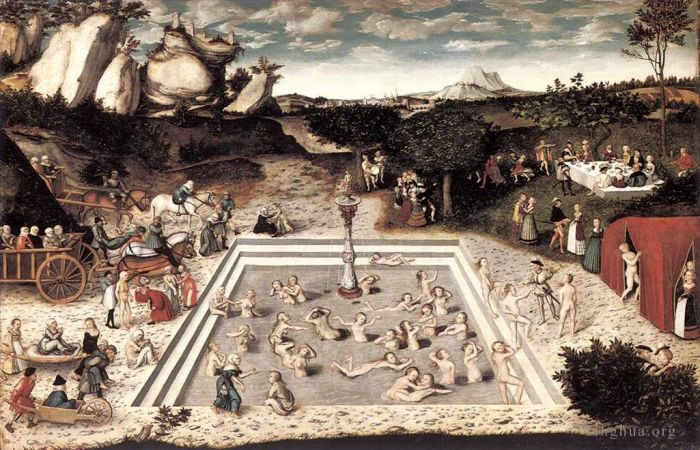Lucas Cranach the Elder Oil Painting - The Fountain Of Youth