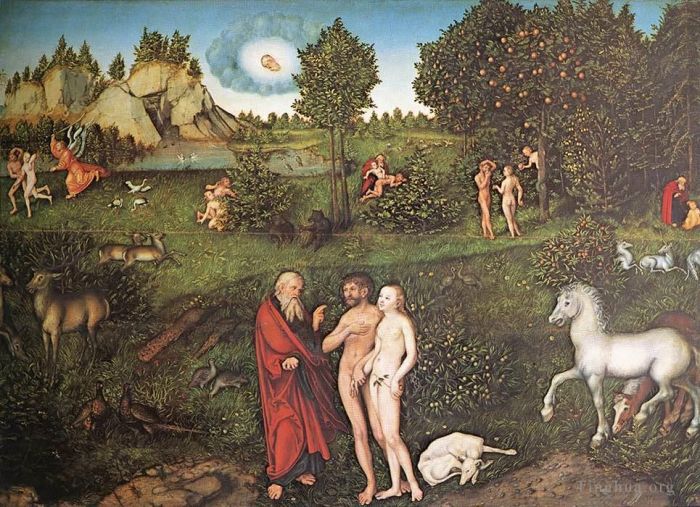 Lucas Cranach the Elder Oil Painting - The Paradise