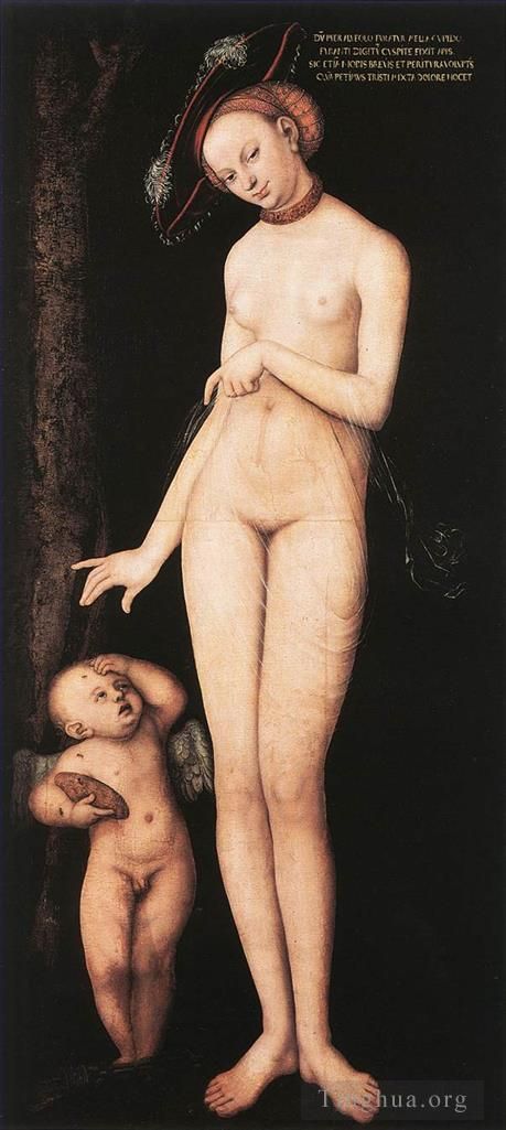 Lucas Cranach the Elder Oil Painting - Venus And Cupid 1531