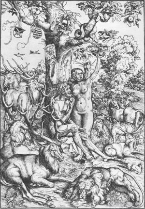 Artist Lucas Cranach the Elder's Work - Adam And Eve 1509