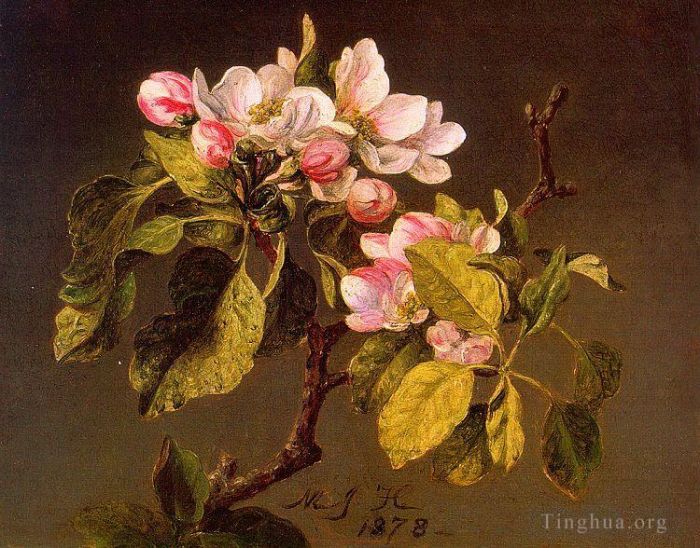Martin Johnson Heade Oil Painting - Apple Blossoms