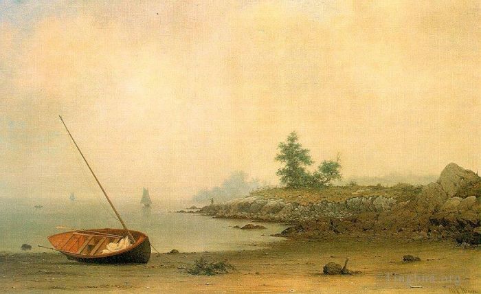 Martin Johnson Heade Oil Painting - The Stranded Boat