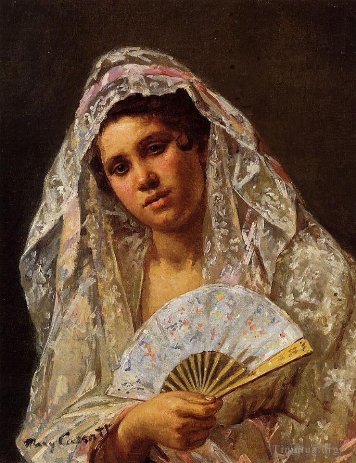 Mary Stevenson Cassatt Oil Painting - A Seville Belle