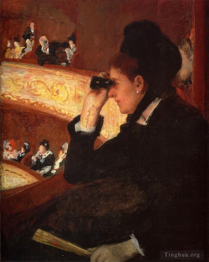 Mary Stevenson Cassatt Oil Painting - At The Opera