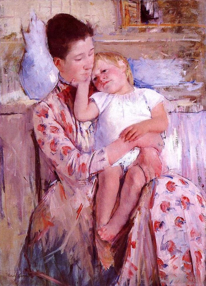 Mary Stevenson Cassatt Oil Painting - Emmie and Her Child