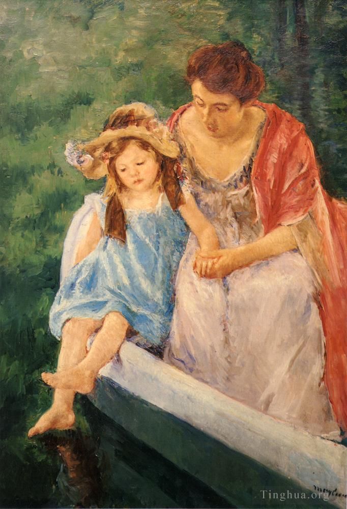 Mary Stevenson Cassatt Oil Painting - Mother And Child In A Boat