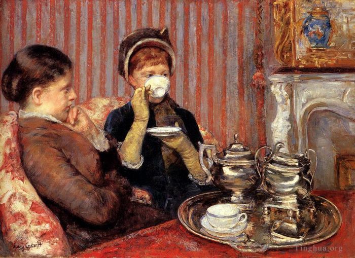Mary Stevenson Cassatt Oil Painting - Tea