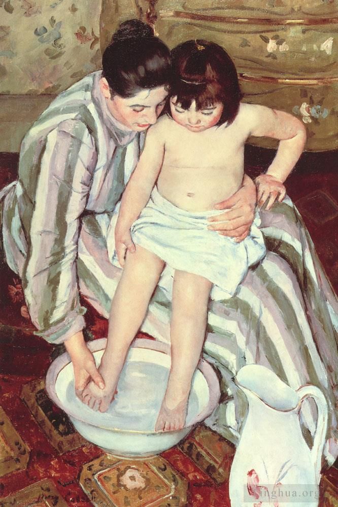 Mary Stevenson Cassatt Oil Painting - The Bath