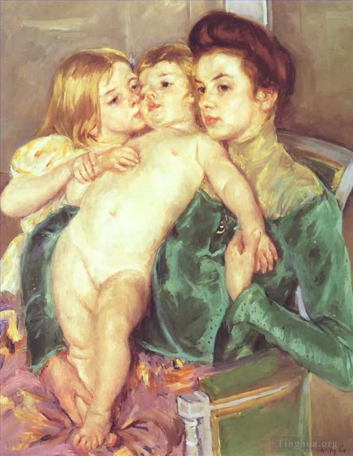 Mary Stevenson Cassatt Oil Painting - The Caress