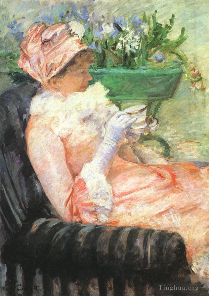 Mary Stevenson Cassatt Oil Painting - The Cup of Tea